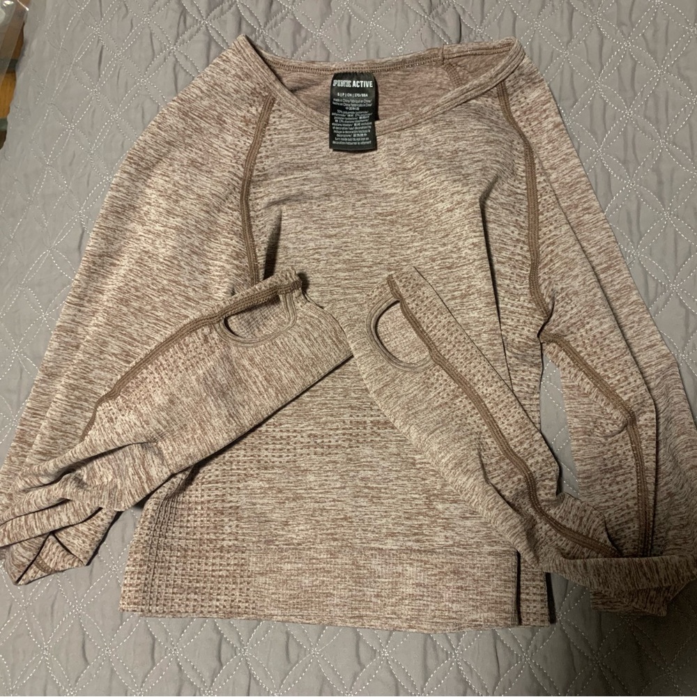 Pink brand Activewear long sleeve top.